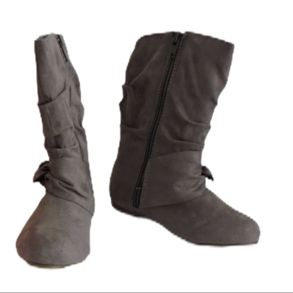 Jumping Beans Curtsy Grey Slouch Boots Toddler 9 - Picture 3 of 8